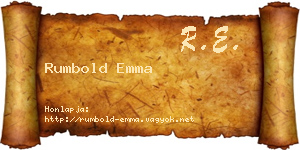 Rumbold Emma névjegykártya
